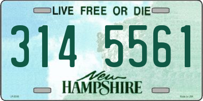 NH license plate 3145561