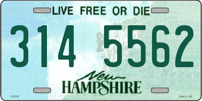 NH license plate 3145562