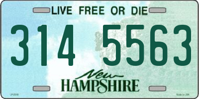 NH license plate 3145563