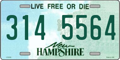 NH license plate 3145564