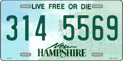 NH license plate 3145569