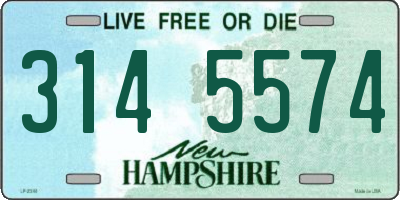 NH license plate 3145574