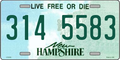 NH license plate 3145583