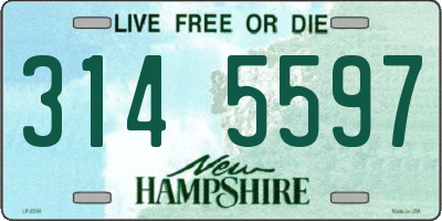 NH license plate 3145597