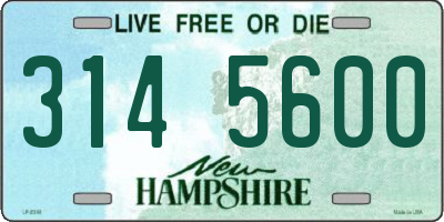 NH license plate 3145600