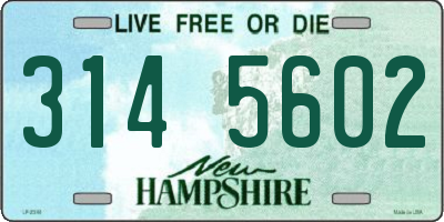 NH license plate 3145602