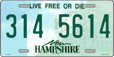 NH license plate 3145614