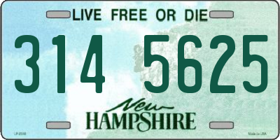 NH license plate 3145625