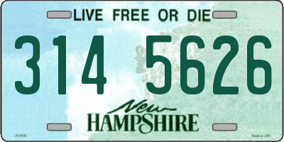 NH license plate 3145626