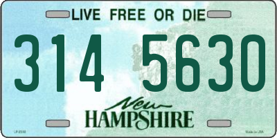 NH license plate 3145630