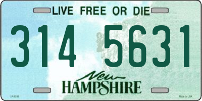 NH license plate 3145631
