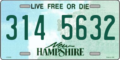 NH license plate 3145632
