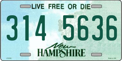 NH license plate 3145636