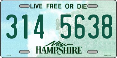 NH license plate 3145638