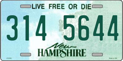 NH license plate 3145644