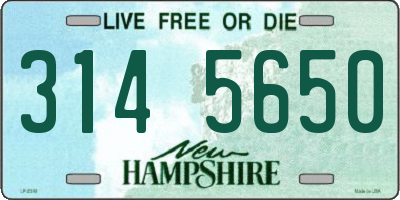 NH license plate 3145650