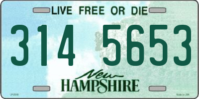 NH license plate 3145653