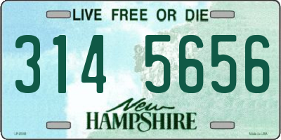 NH license plate 3145656