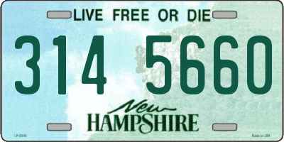 NH license plate 3145660