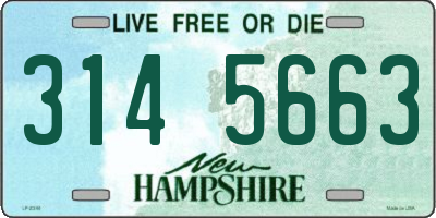 NH license plate 3145663