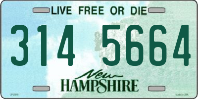 NH license plate 3145664