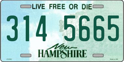 NH license plate 3145665