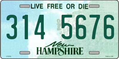 NH license plate 3145676