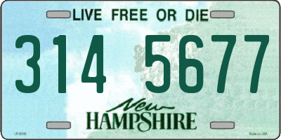 NH license plate 3145677