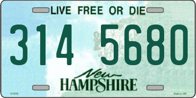 NH license plate 3145680