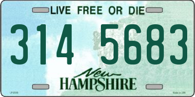 NH license plate 3145683