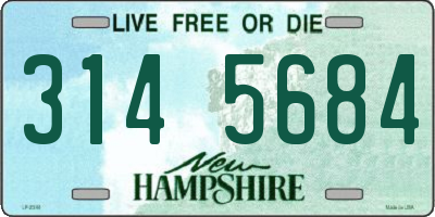 NH license plate 3145684