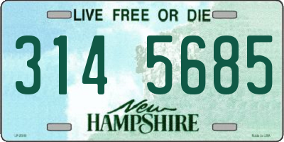 NH license plate 3145685