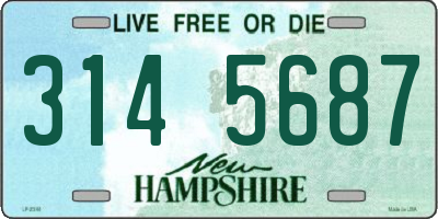 NH license plate 3145687