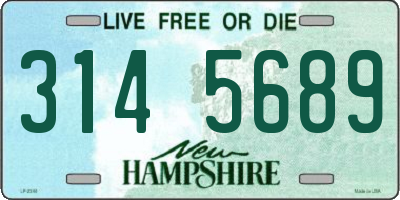 NH license plate 3145689