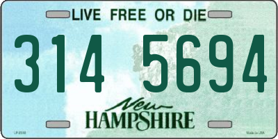 NH license plate 3145694