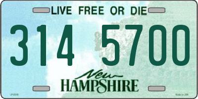 NH license plate 3145700