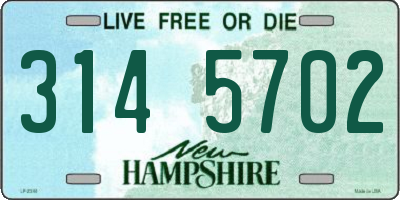 NH license plate 3145702