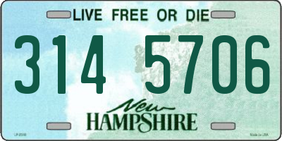 NH license plate 3145706