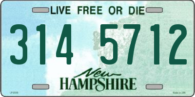 NH license plate 3145712