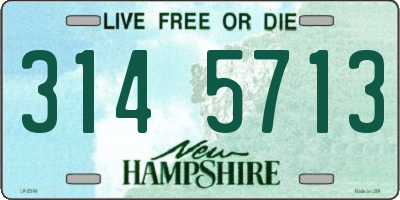 NH license plate 3145713