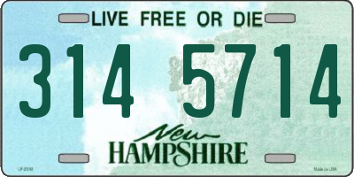 NH license plate 3145714