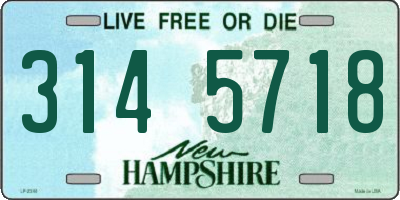 NH license plate 3145718