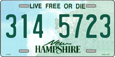 NH license plate 3145723