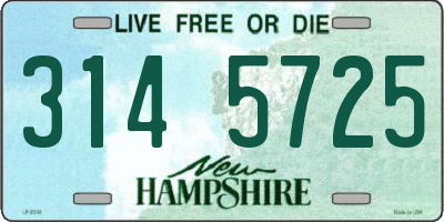 NH license plate 3145725