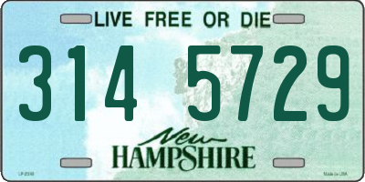 NH license plate 3145729