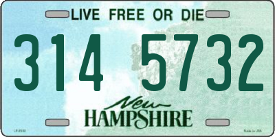 NH license plate 3145732