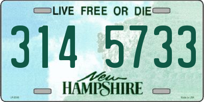 NH license plate 3145733