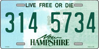 NH license plate 3145734
