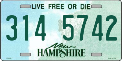 NH license plate 3145742
