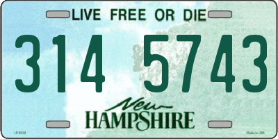 NH license plate 3145743